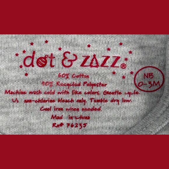 NWT Dot & Zazz Newborn 0-3 Months "Never Calm Always Bright" Christmas 1-Piece - Picture 6 of 7